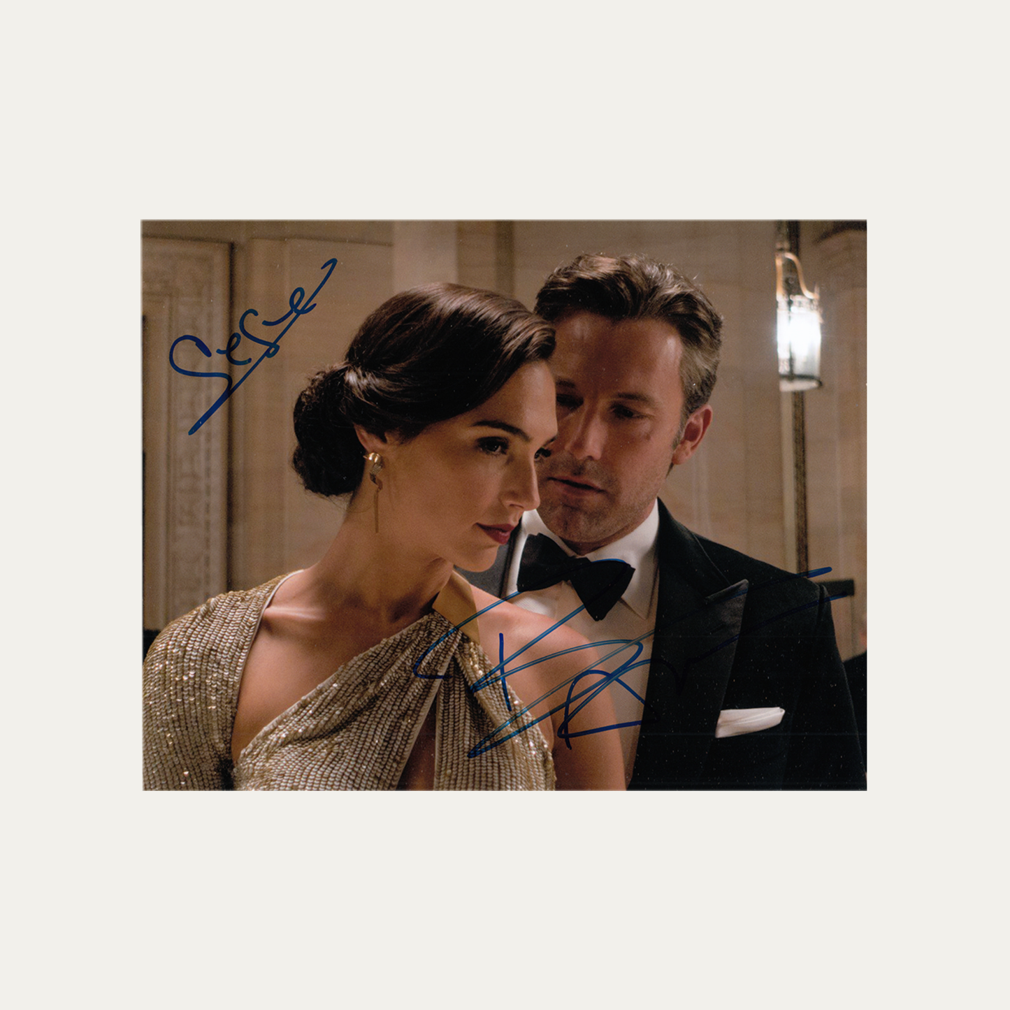 Signed Photo Batman vs Superman: Dawn of Justice 2016 - Gal Galot & Ben Affleck