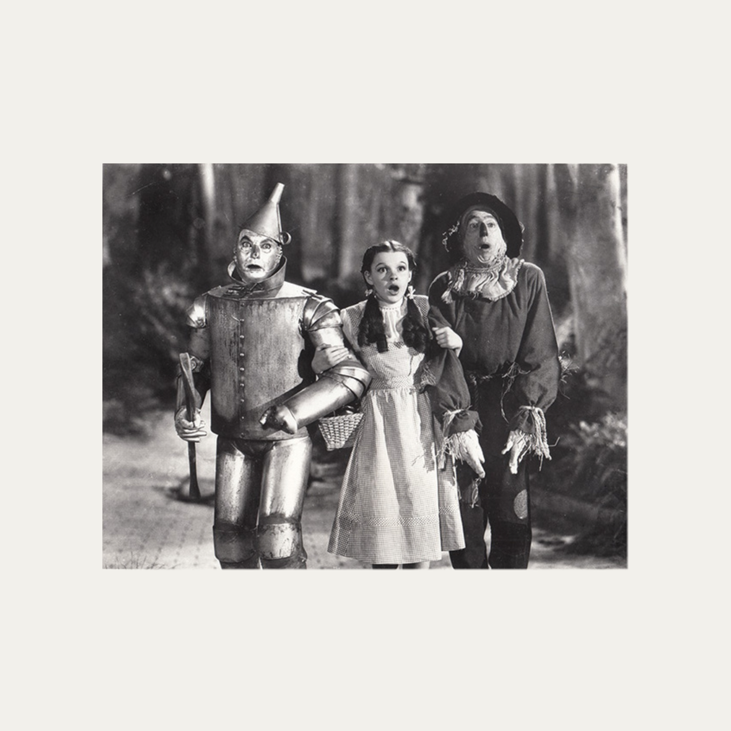 Photo The Wizard of Oz 1939 - Ray Bolger, Judy Garland & Jack Haley