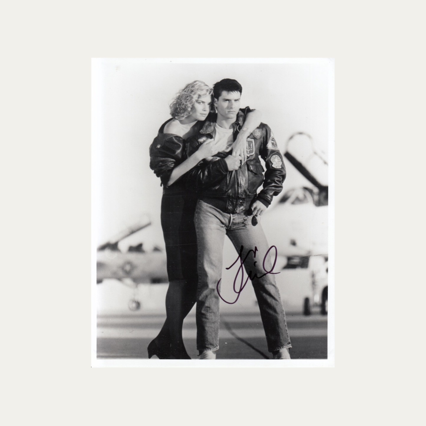 Signed Photo Top Gun 1986 - Tom Cruise and Kelly McGillis