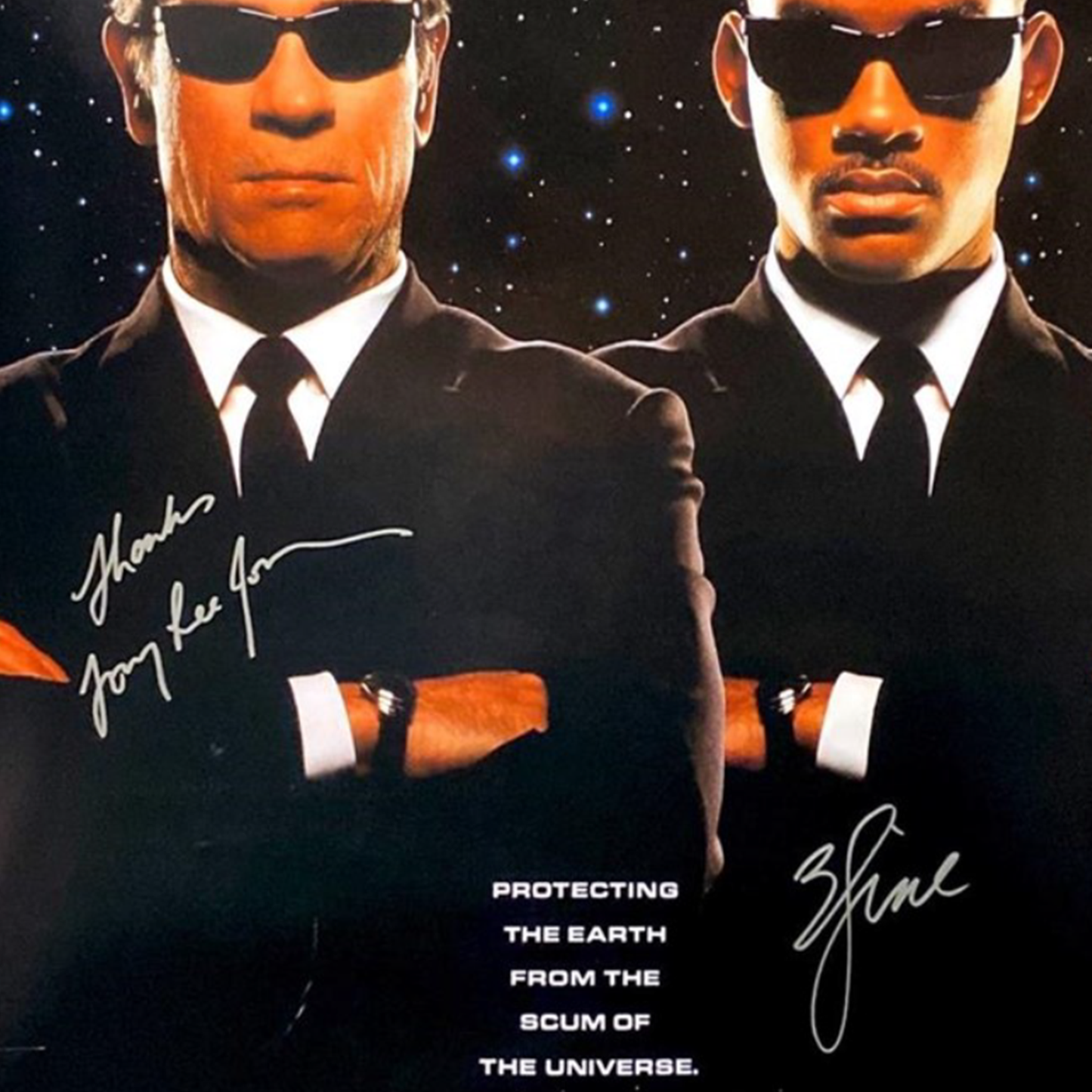 Signed Poster Men in black 1997 - Will Smith, Tommy Lee Jones