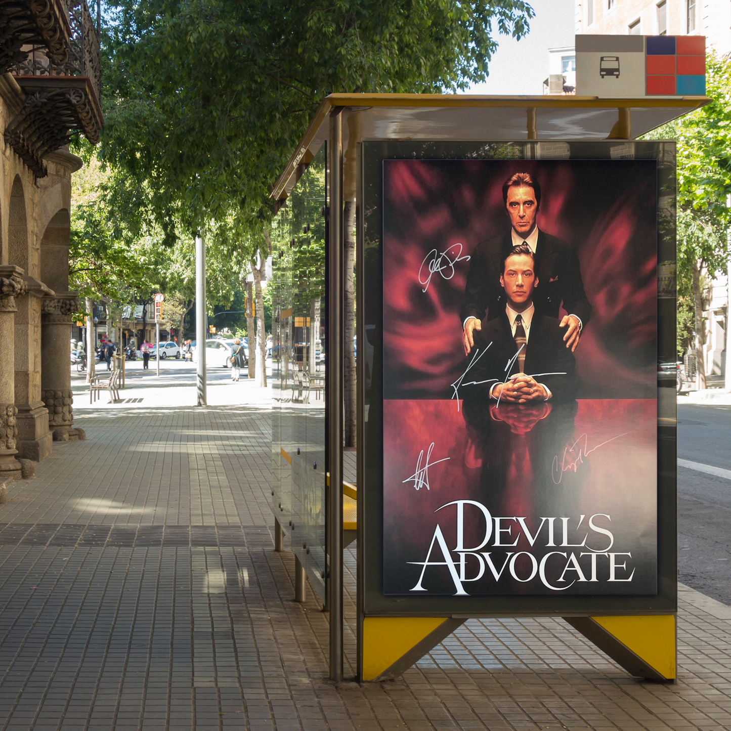Signed Poster The Devil's Advocate 1997 - Keanu Reeves, Al Pacino
