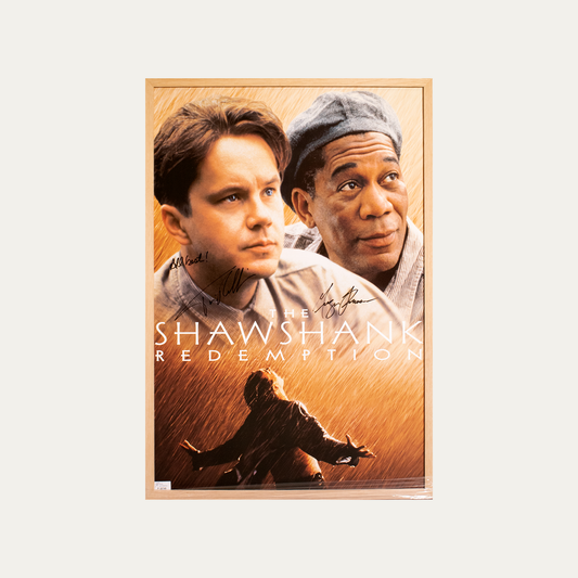 Lote 61: Póster firmado de la película "Life Sentence" (1994) - Tim Robbins, Morgan Freeman