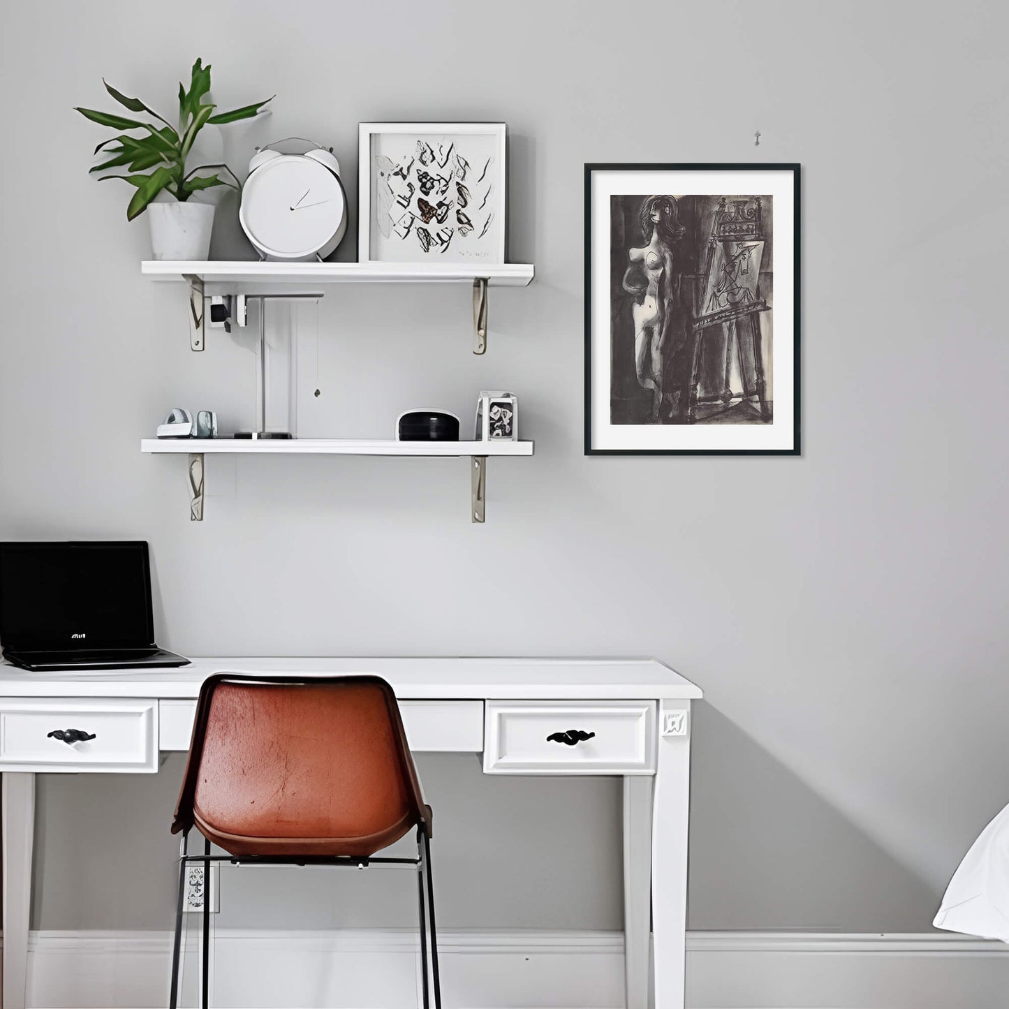 Muse attendant d'être dépeinte