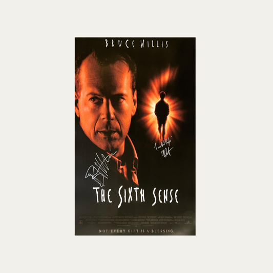 Signed Poster The Sixth Sense 1999 - Bruce Willis, Haley Joel Osment