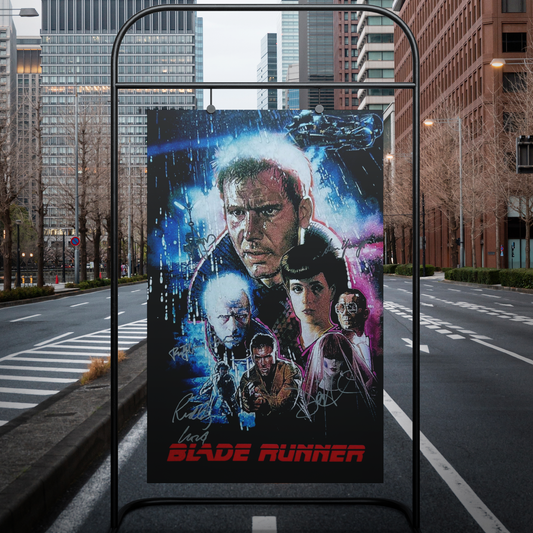 Signed Poster Blade runner 1982 - Harrison Ford, Sean Young, Daryl Hannah, Rutger Hauer