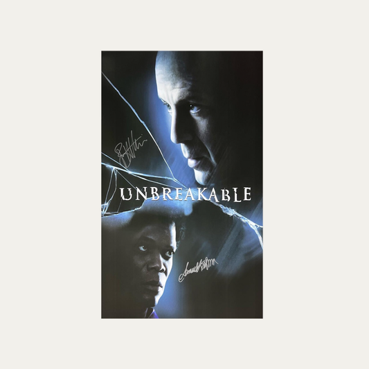 Signed Poster Unbreakable 2000 - Samuel L. Jackson, Bruce Willis