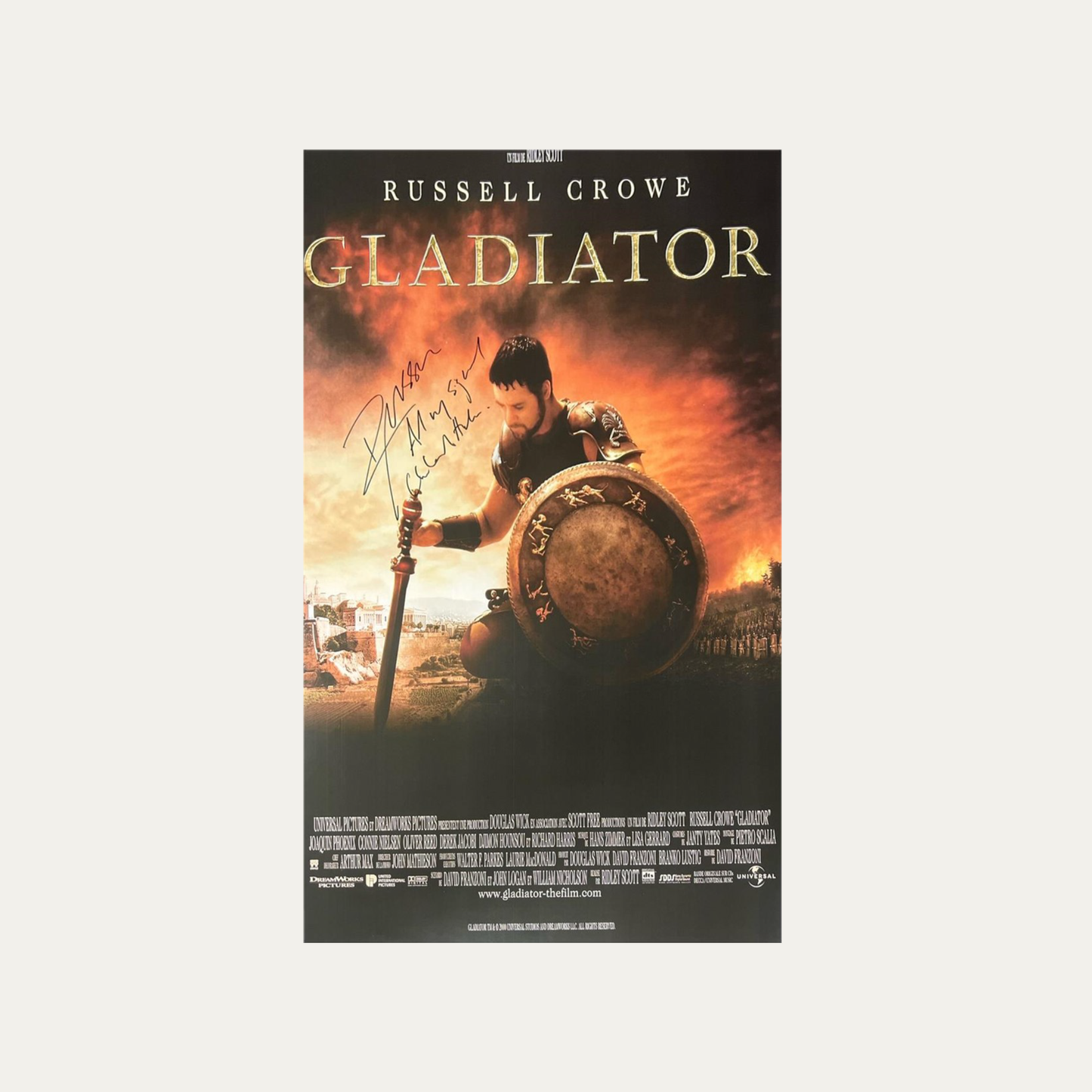 Signed Poster Gladiator 2000 - Russell Crowe