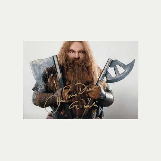 Lote 03: Fotografía firmada de El Señor de los Anillos 2001 - John Rhys-Davies