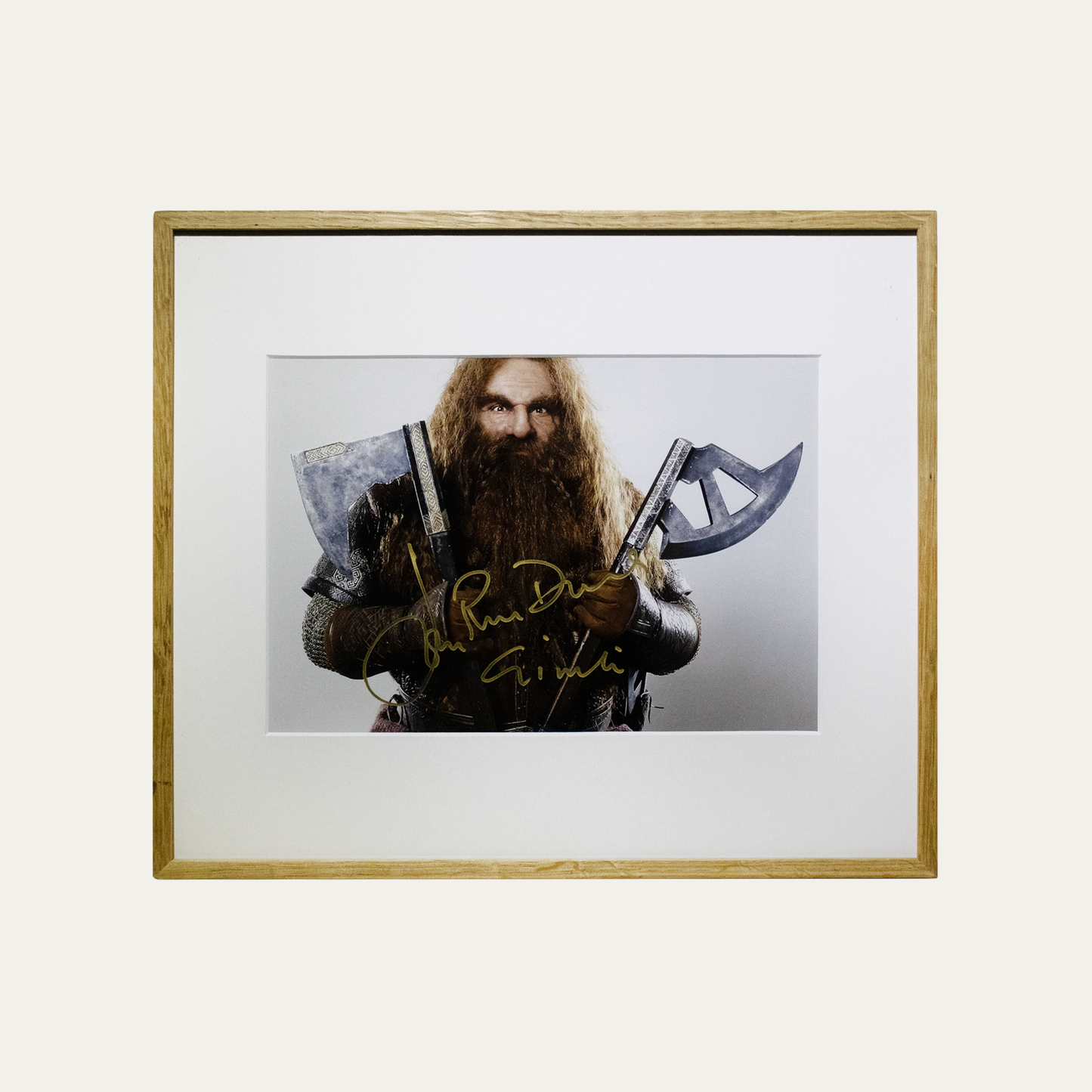 Lote 03: Fotografía firmada de El Señor de los Anillos 2001 - John Rhys-Davies