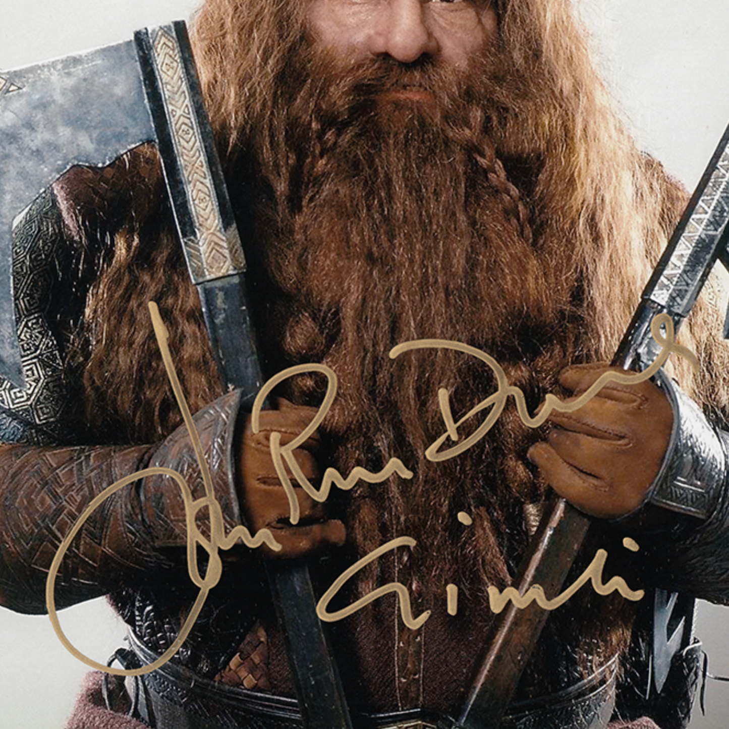 Lote 03: Fotografía firmada de El Señor de los Anillos 2001 - John Rhys-Davies