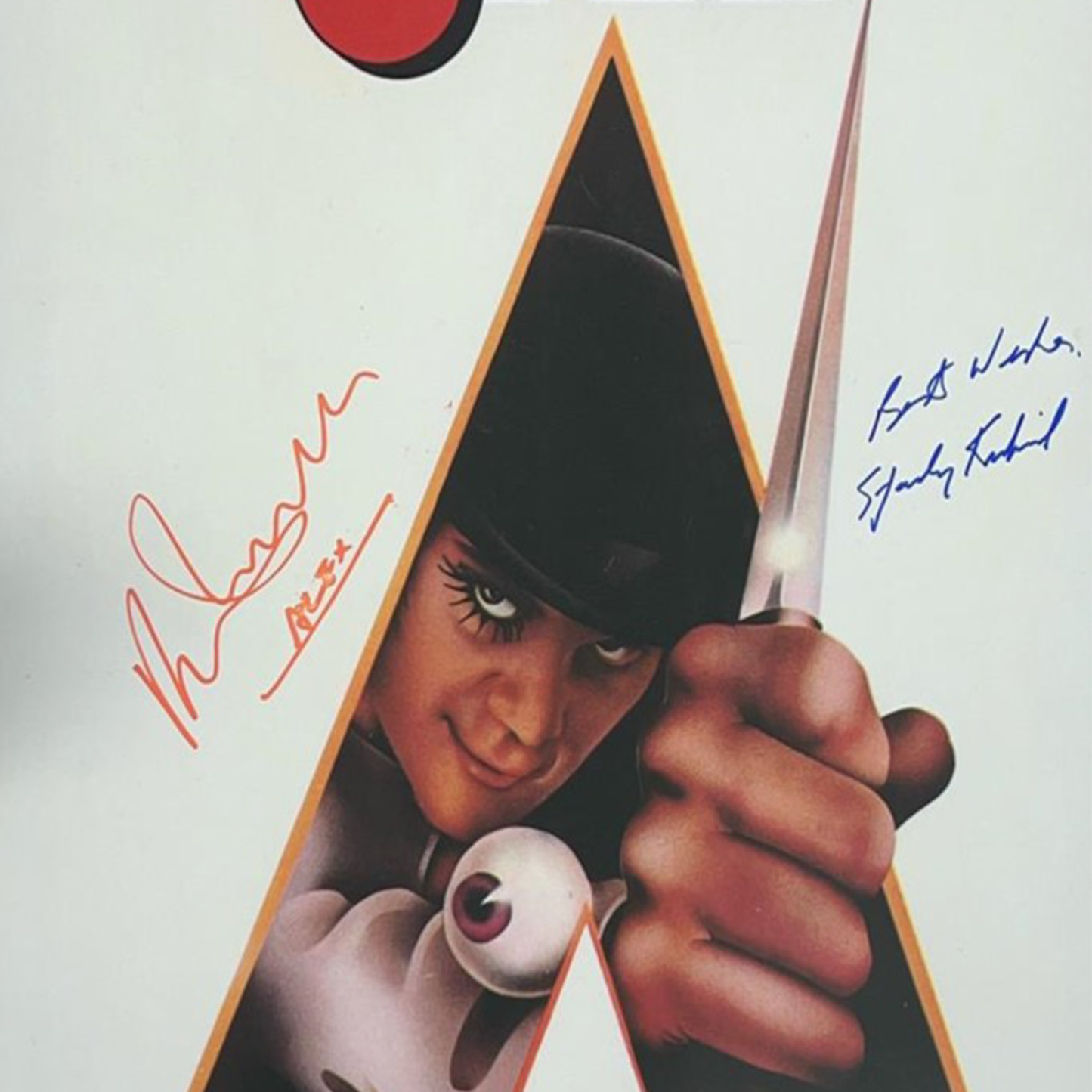 Lote 47: Póster firmado de La naranja mecánica (1971) - Malcolm McDowell