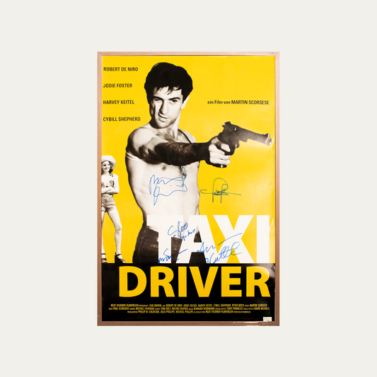 Lote 48: Póster firmado de Taxi Driver (1976) - Robert De Nir, Jodie Foster