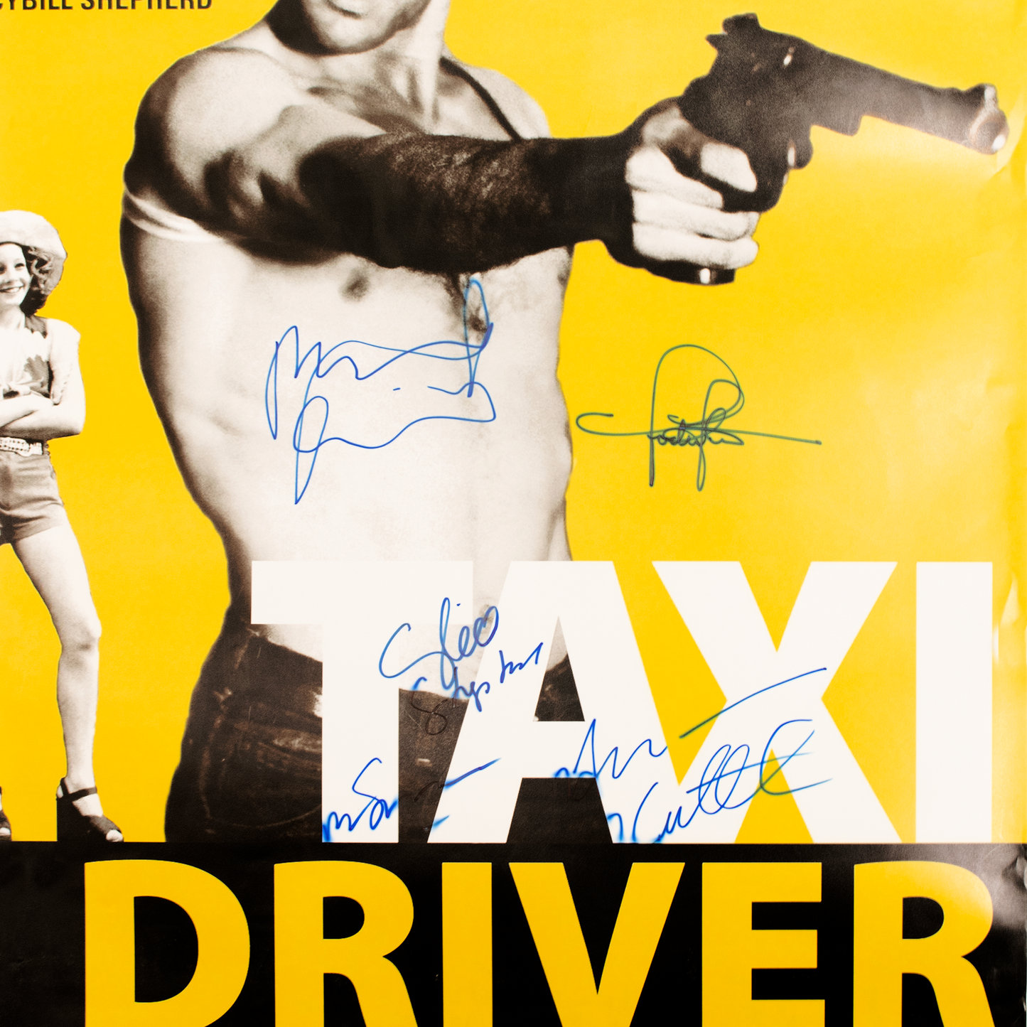 Lote 48: Póster firmado de Taxi Driver (1976) - Robert De Nir, Jodie Foster