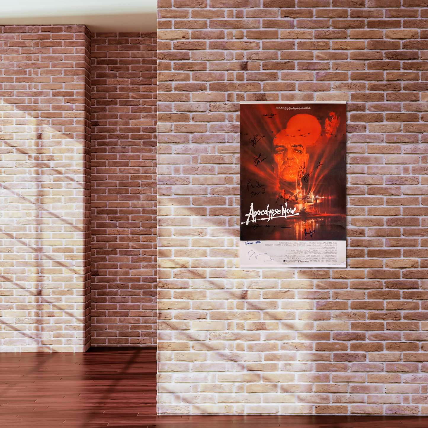 Lote 49: Póster firmado de Apocalypse Now (1979) - Marlon Brando, Marti Sheen