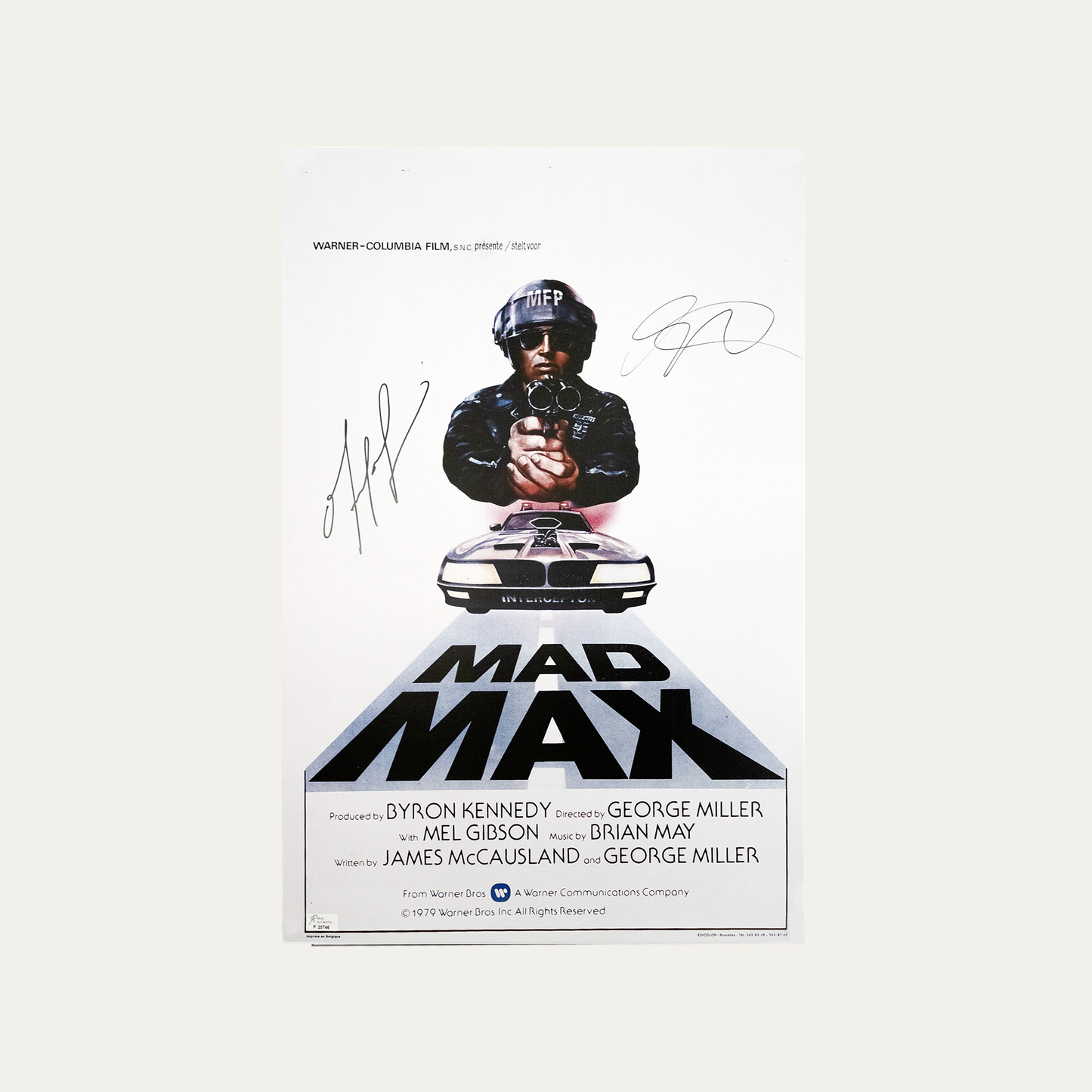 Lote 50: Póster firmado de Mad Max (1979) - Mel Gibson