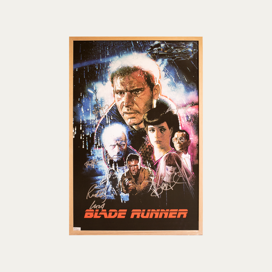Lote 51: Póster firmado de Blade Runner (1982) - Harrison Ford, Sean Young, Daryl Hannah, Rutger Hauer