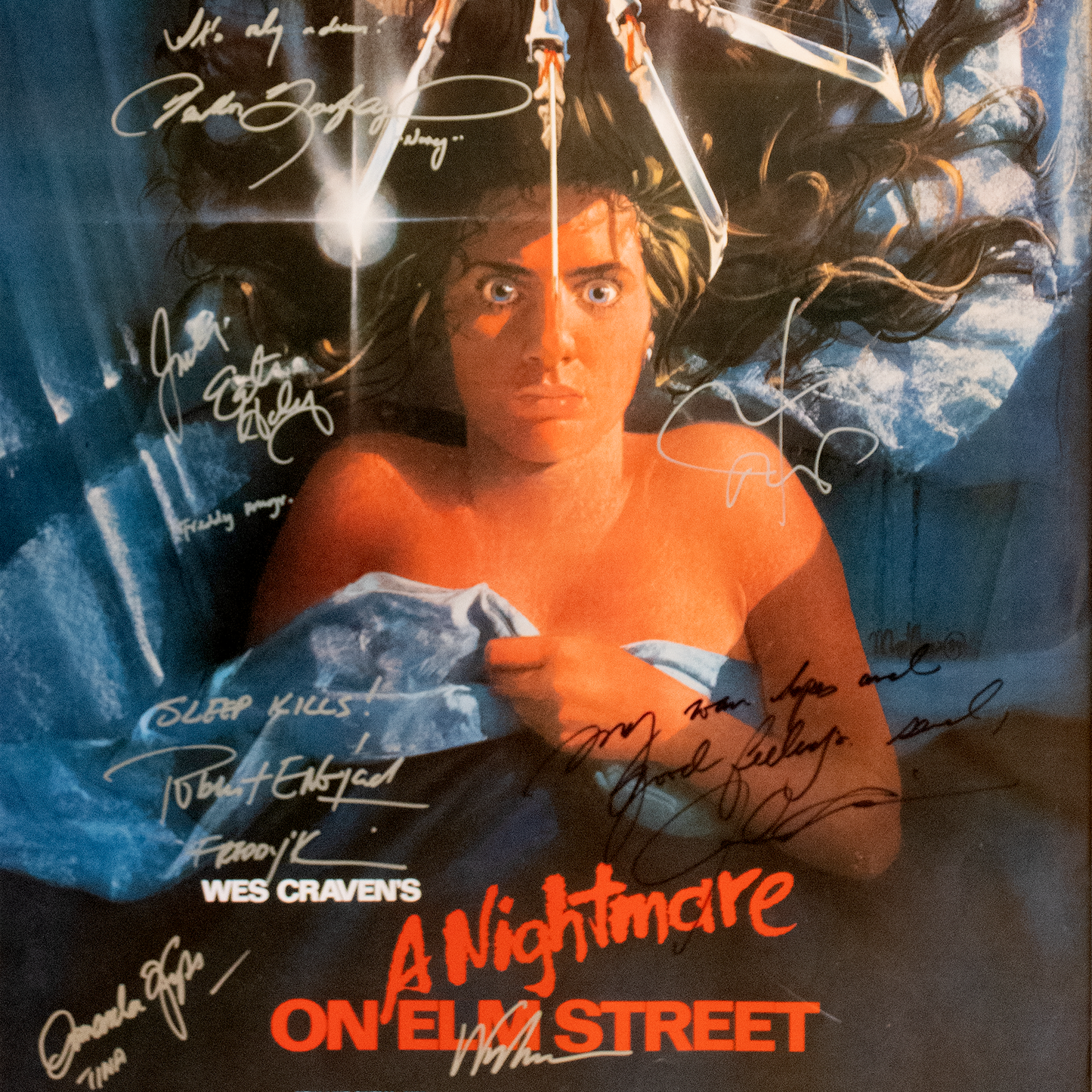 Lot 55: Signed Poster A Nightmare on Elm Street 1984 - Heather Langenkamp