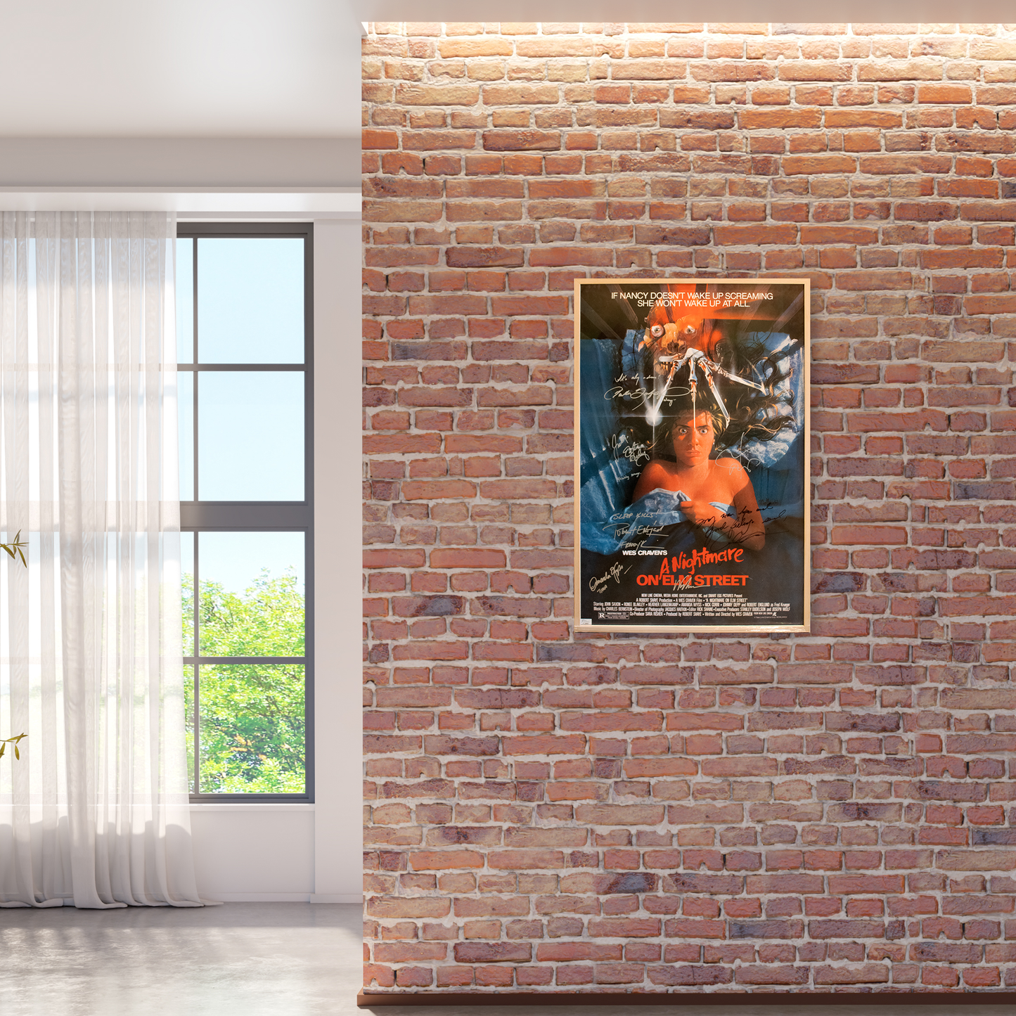 Lot 55: Signed Poster A Nightmare on Elm Street 1984 - Heather Langenkamp