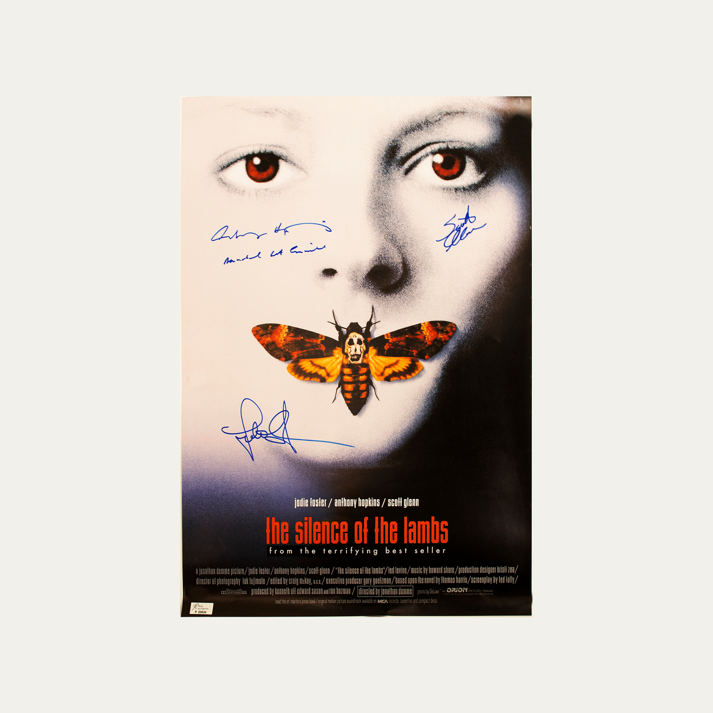 Lot 57: Signed Poster The Silence of the Lambs 1991 - Jodie Foster
