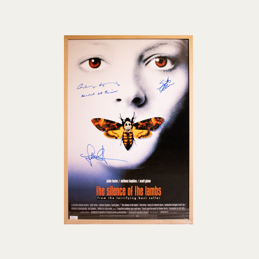 Lote 57: Póster firmado de El silencio de los corderos (1991) - Jodie Foster