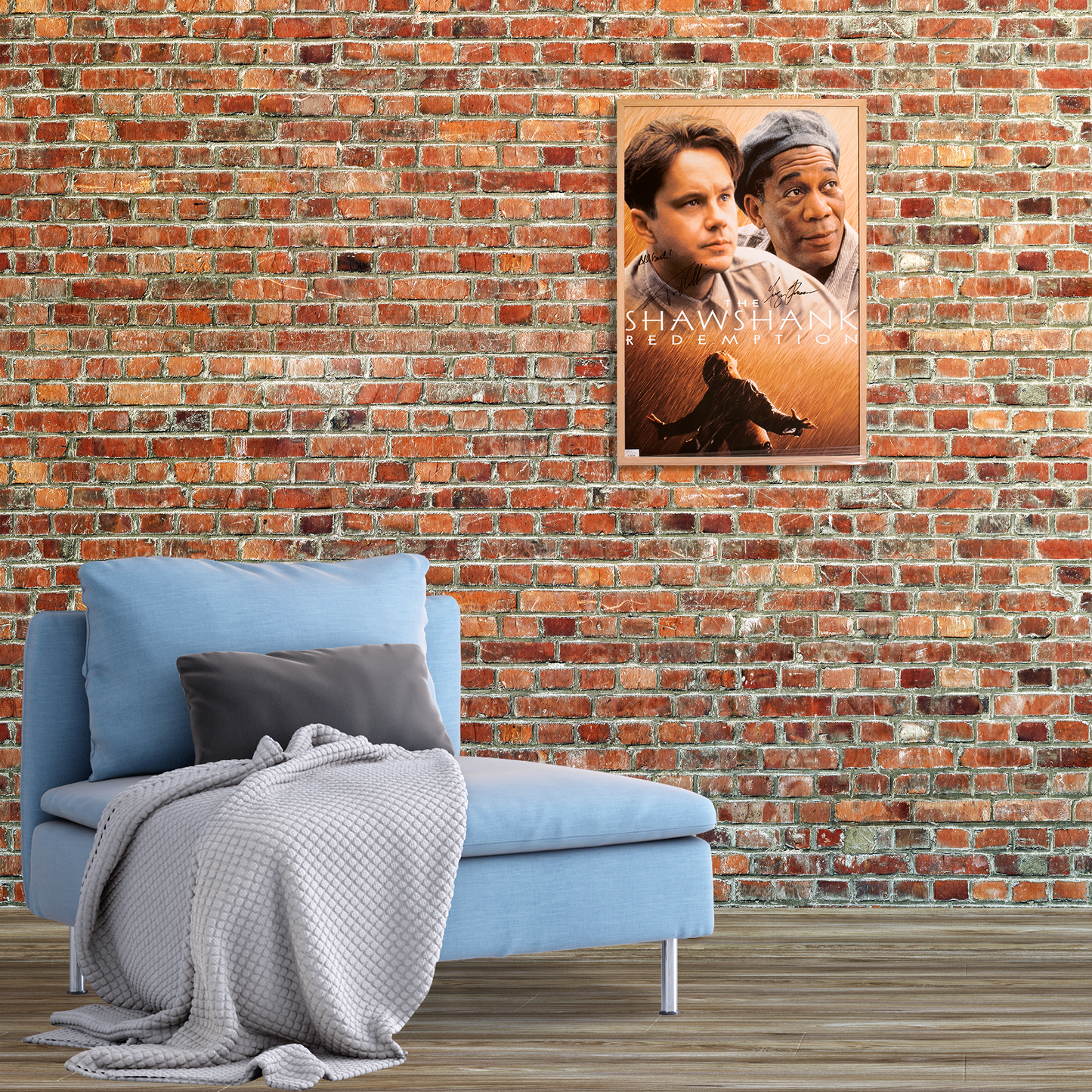 Lote 61: Póster firmado de la película "Life Sentence" (1994) - Tim Robbins, Morgan Freeman