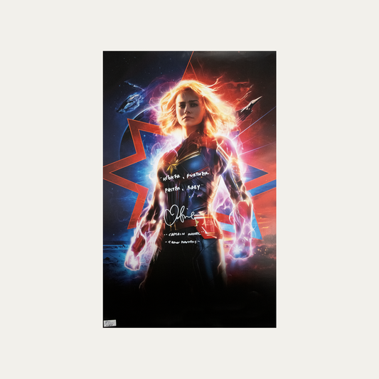 Lote 64: Póster firmado de Capitana Marvel 2019 - Brie Larson