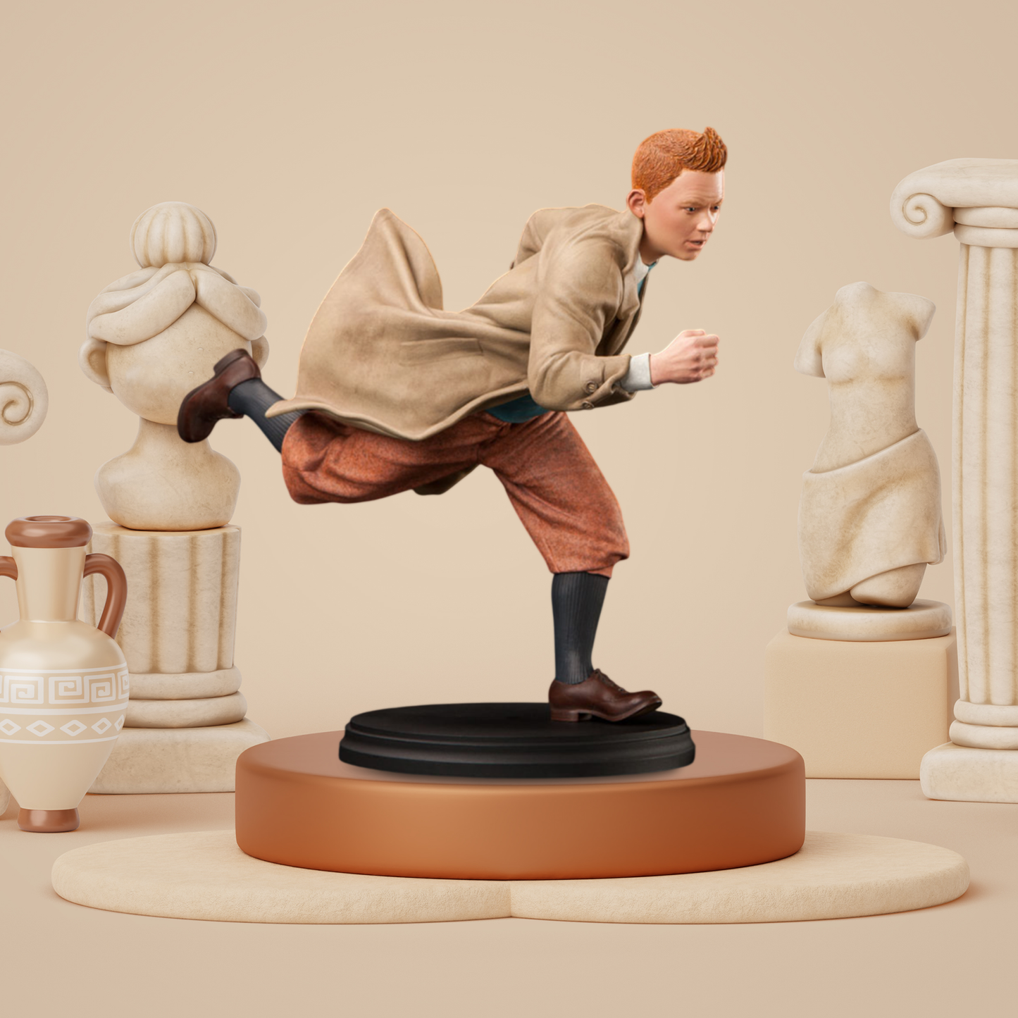 Lote 66: Estatuilla Las aventuras de Tintín: El secreto del Unicornio 2011 - Tintín