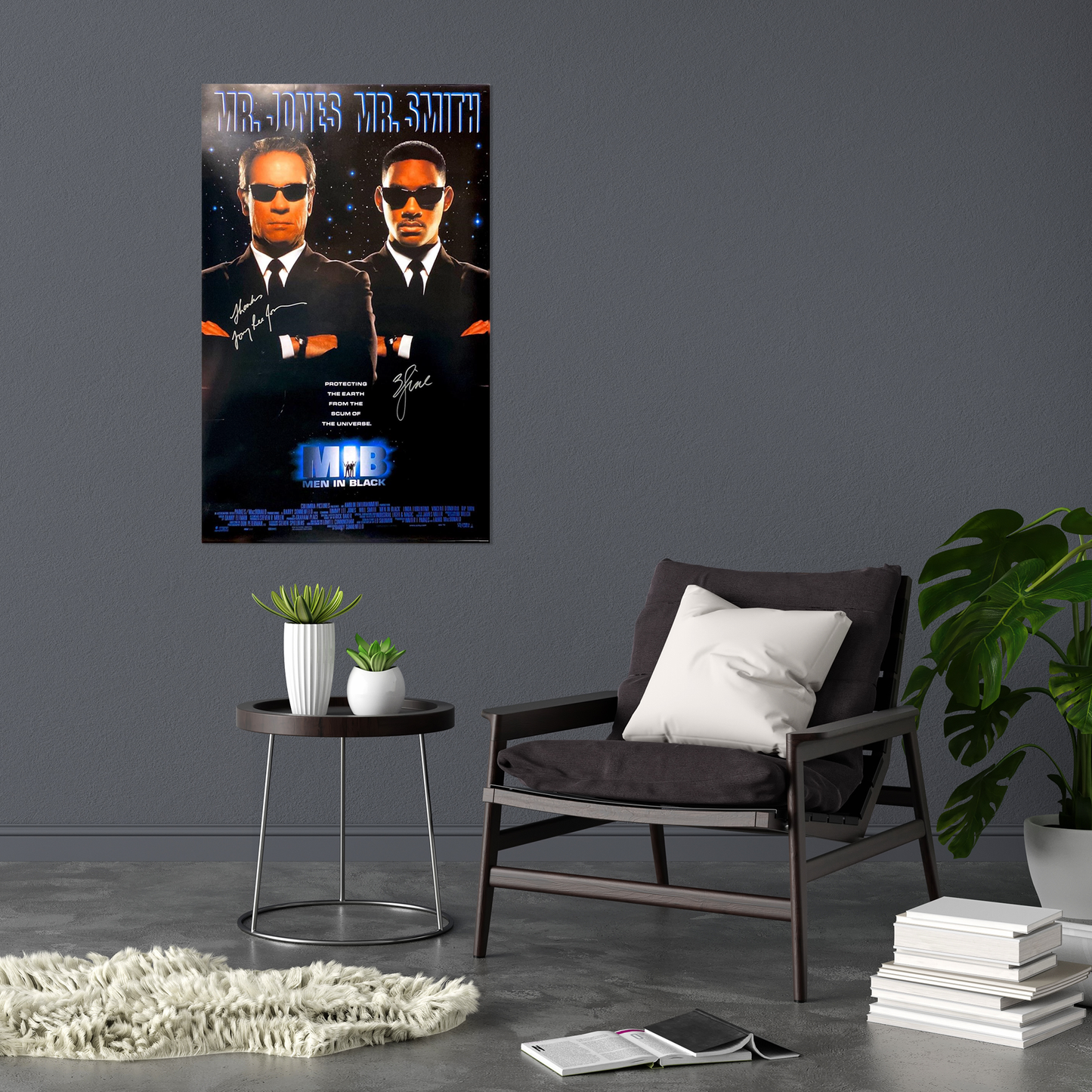 Lot 62: Signed Poster Men in black 1997 - Will Smith, Tommy Lee Jones