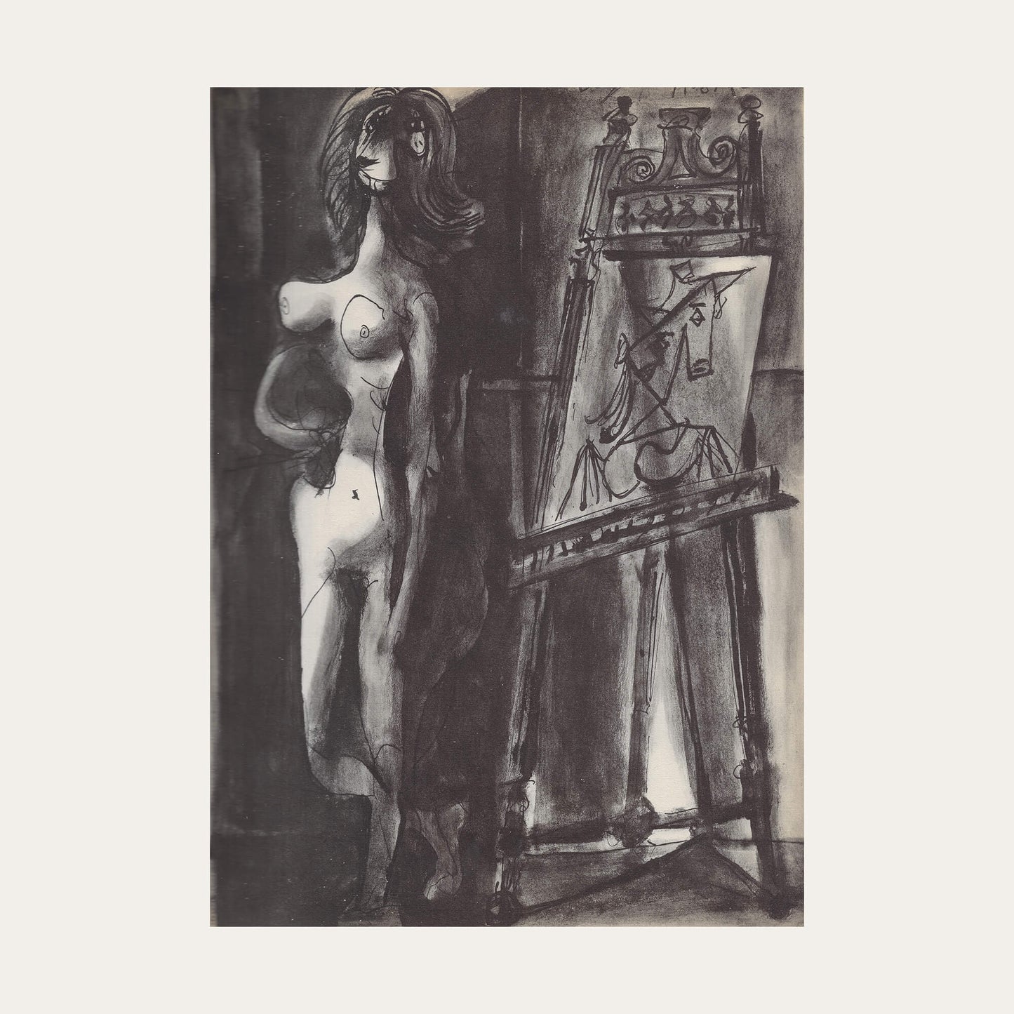 Muse attendant d'être dépeinte